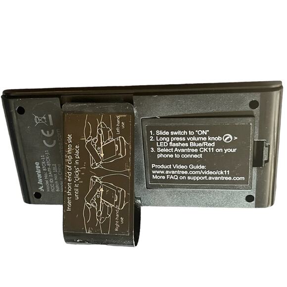 Aventree CK11 HandsFree Bluetooth Car Quality Speakerphone BTCK-11-NTN Tested - Picture 2 of 4